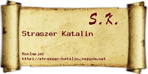 Straszer Katalin névjegykártya